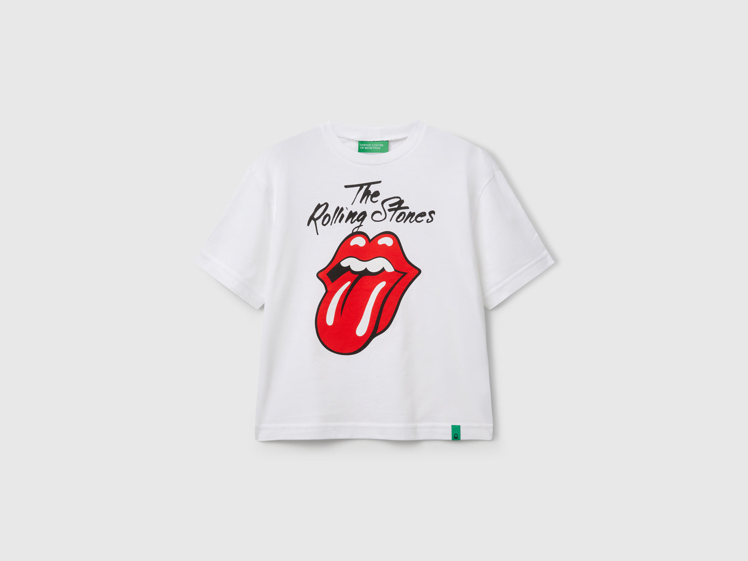 Maglietta comfort fit  "The Rolling Stones" da bambino bianco | Benetton Outlet