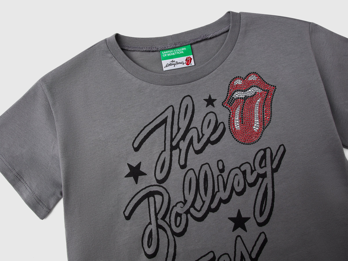 T-shirt cropped "The Rolling Stones"