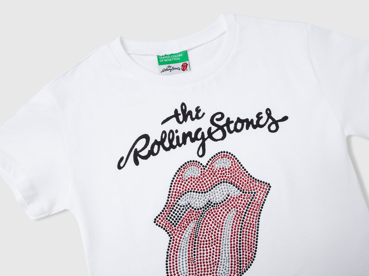T-shirt cropped "The Rolling Stones"