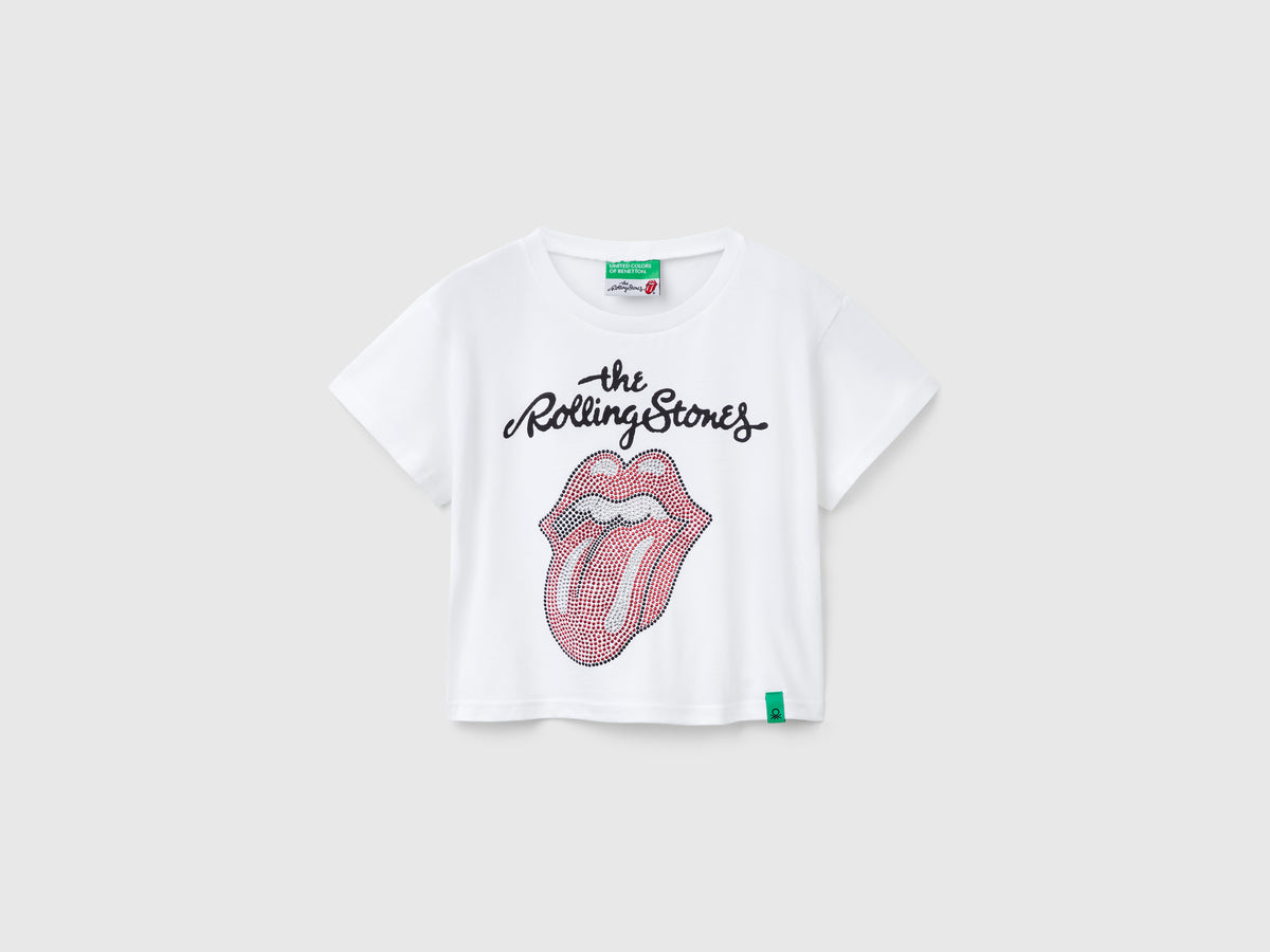 T-shirt cropped "The Rolling Stones"