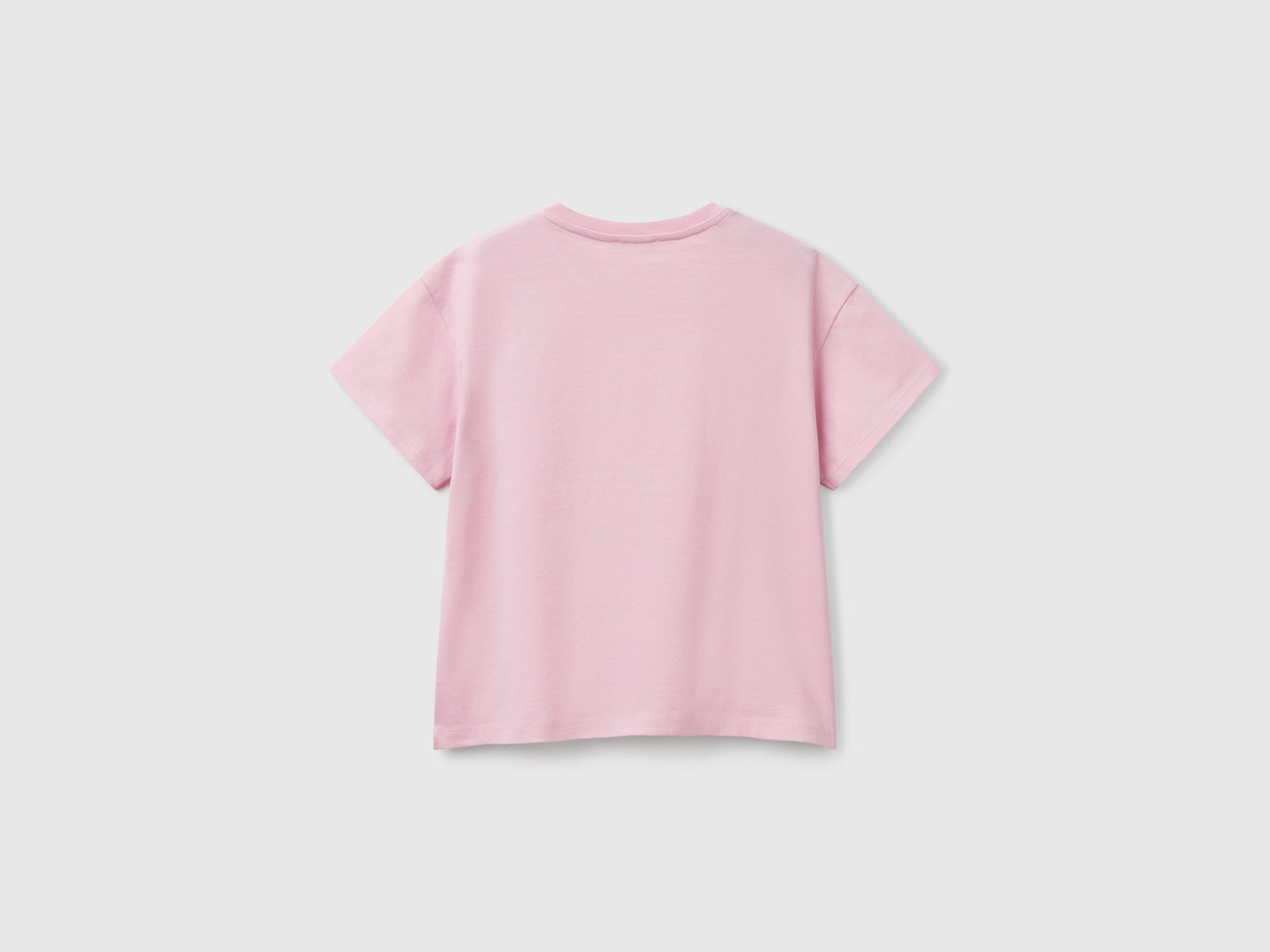 Maglietta con stampa e paillettes da bambina rosa 2 | Benetton Outlet