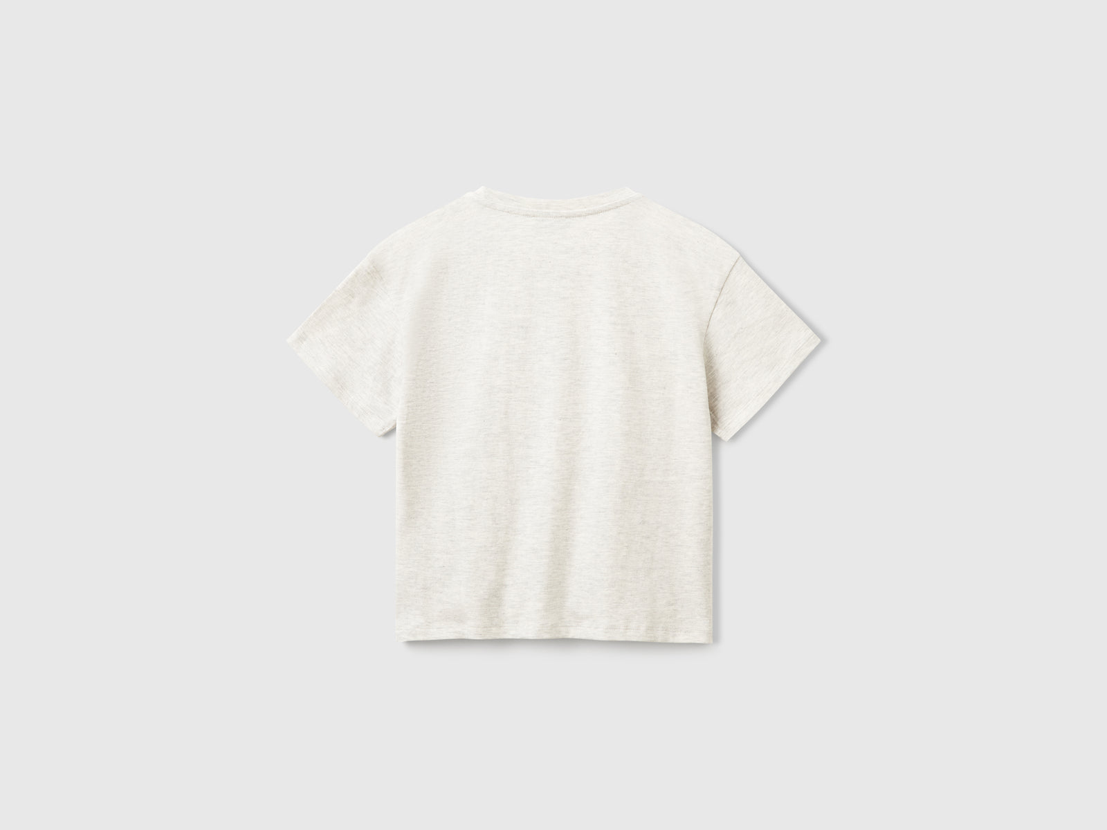 Maglietta con stampa e paillettes da bambina grigio chiaro 2 | Benetton Outlet