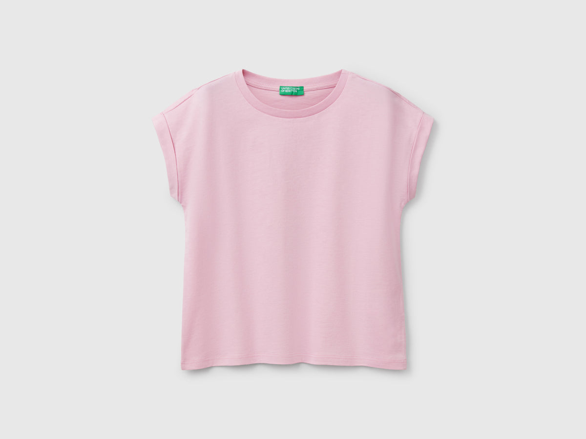 Maglietta boxy fit con stampa e glitter