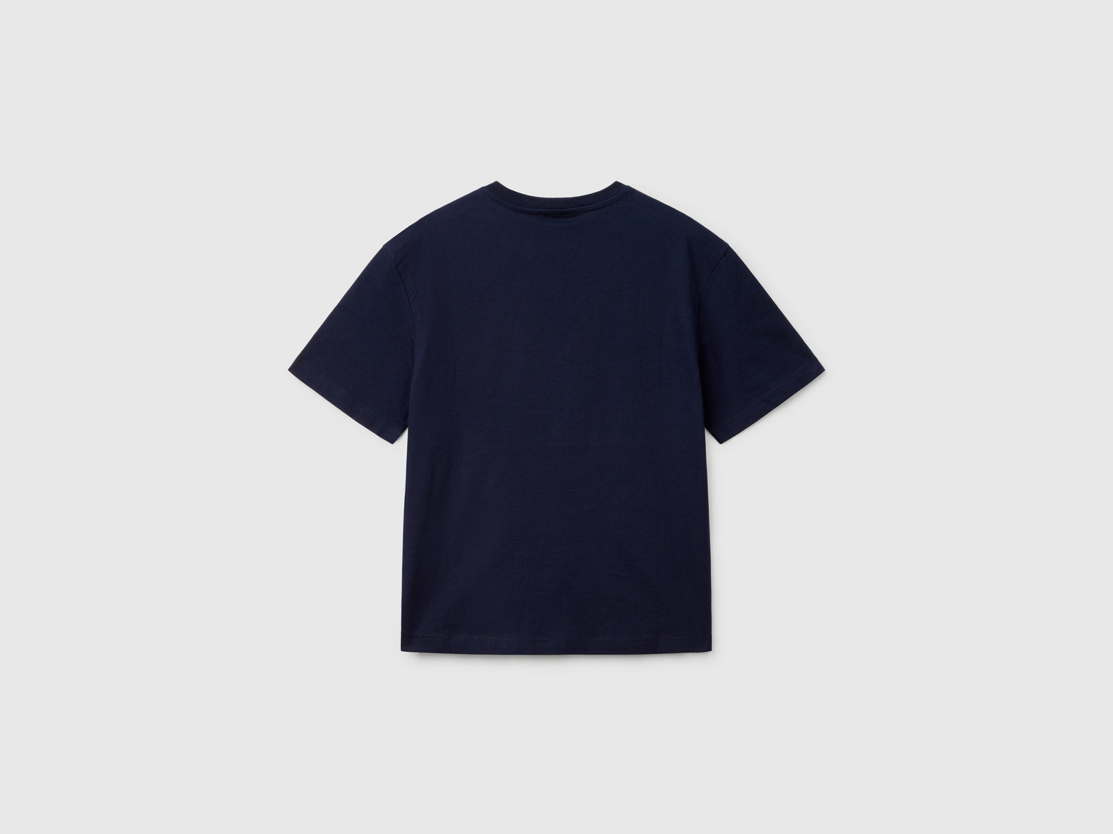 T-shirt manica corta in cotone da bambino blu scuro 2 | Benetton Outlet