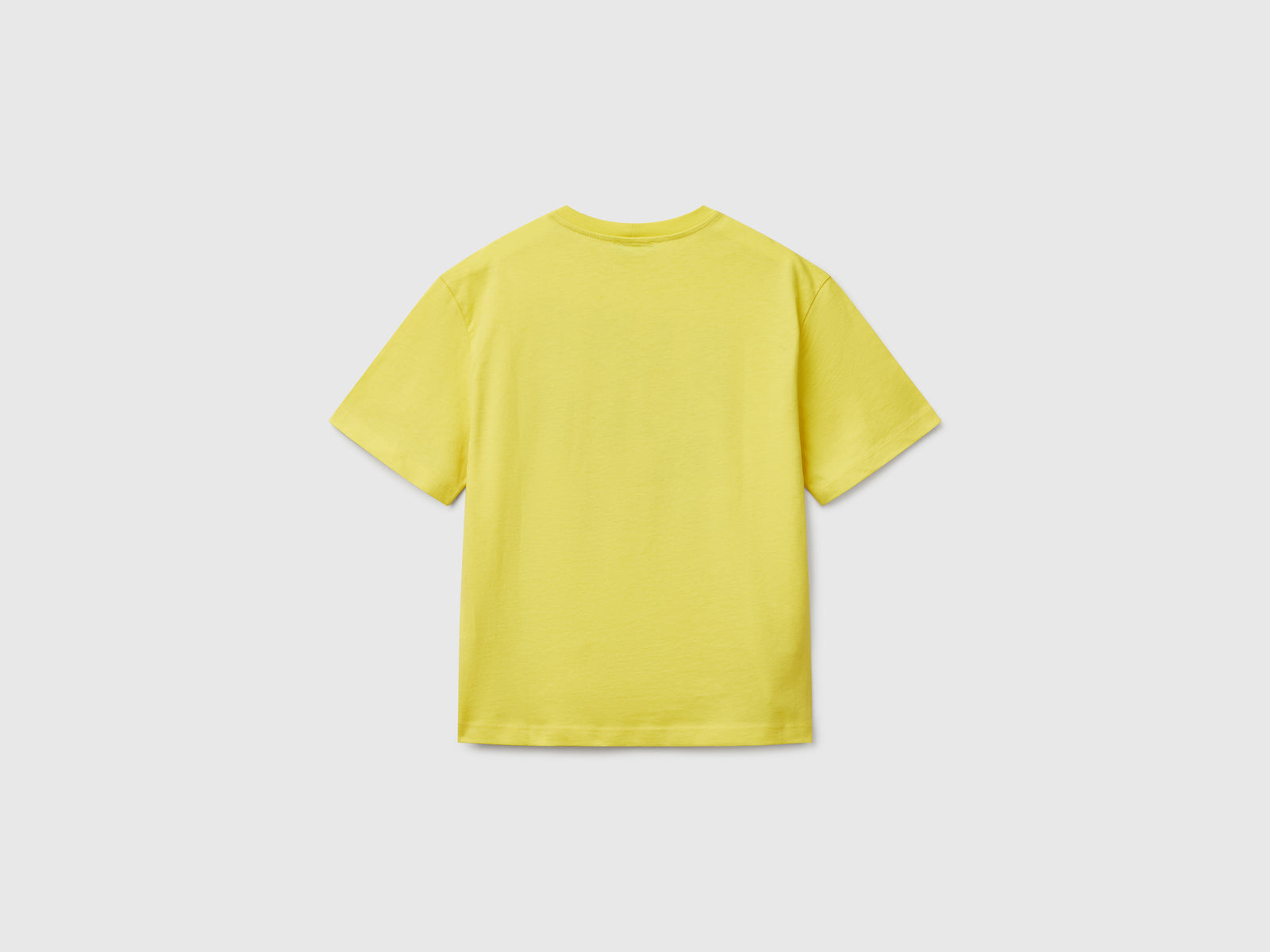 T-shirt manica corta in cotone da bambino giallo 2 | Benetton Outlet