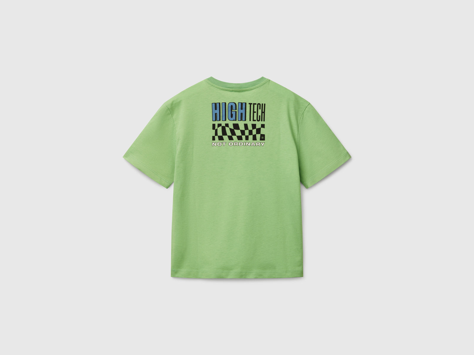 T-shirt manica corta in cotone da bambino verde 2 | Benetton Outlet