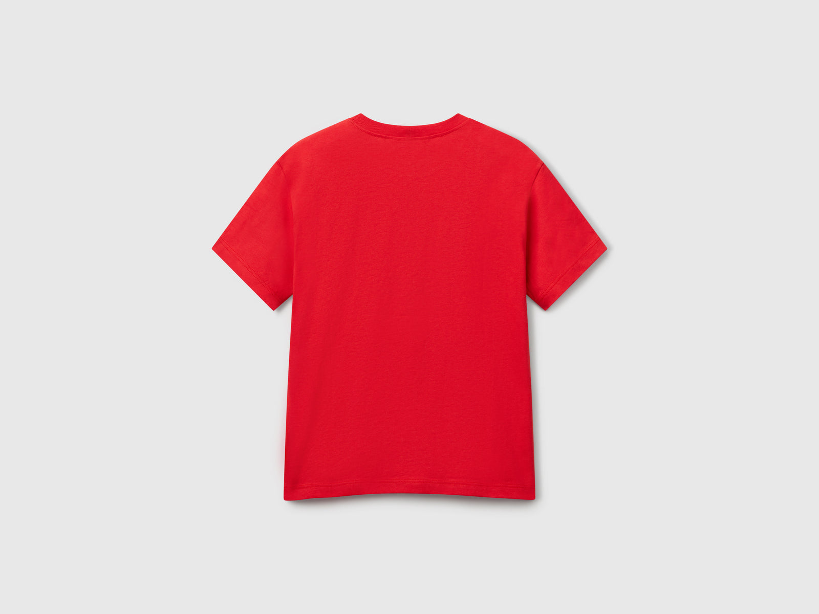 T-shirt con logo da bambino rosso 2 | Benetton Outlet