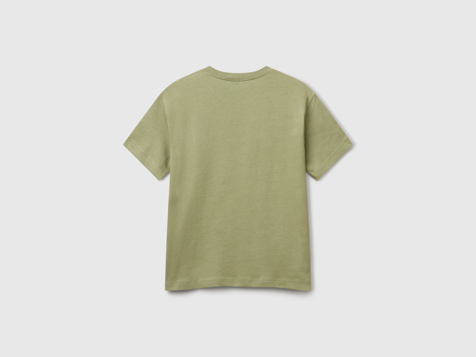 T-shirt con logo da bambino verde oliva 2 | Benetton Outlet