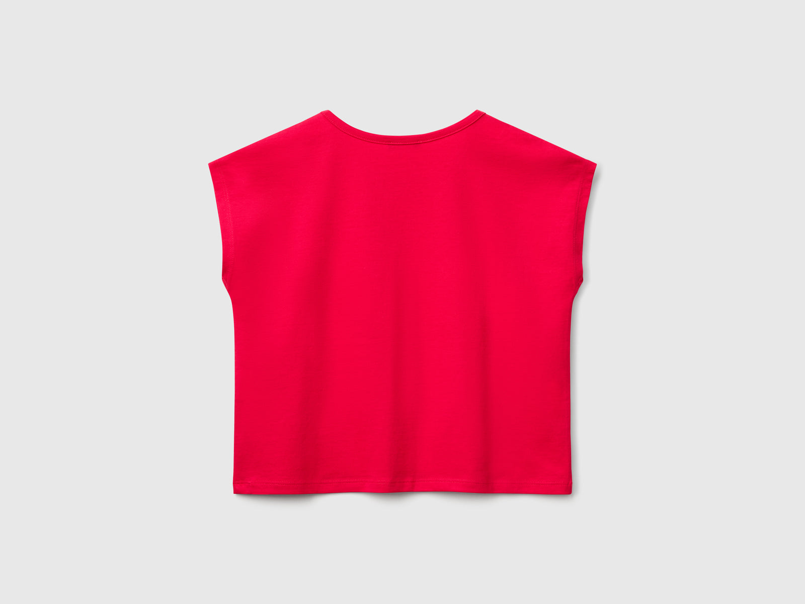 T-shirt con stampa e paillettes da bambina fucsia 2 | Benetton Outlet