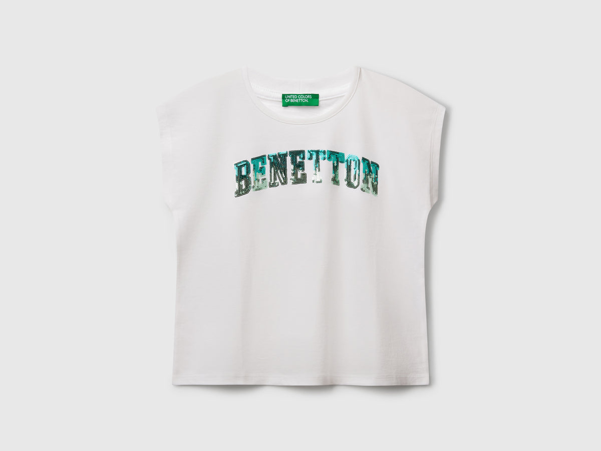 T-shirt con paillettes