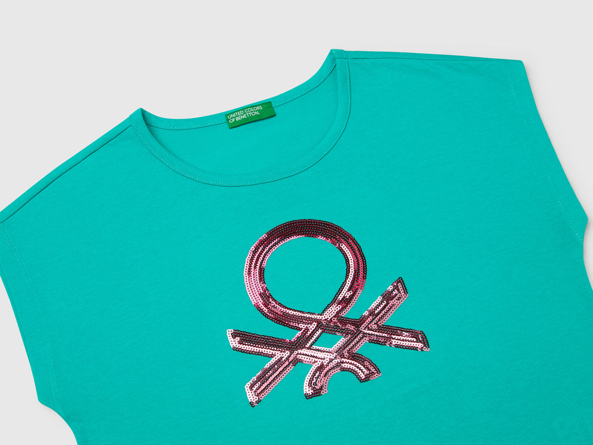 T-shirt con paillettes