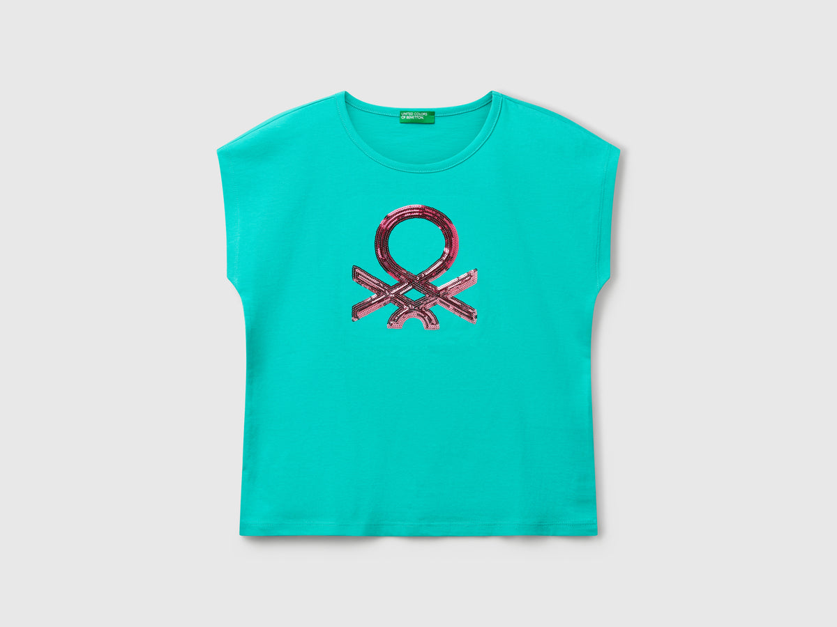 T-shirt con paillettes