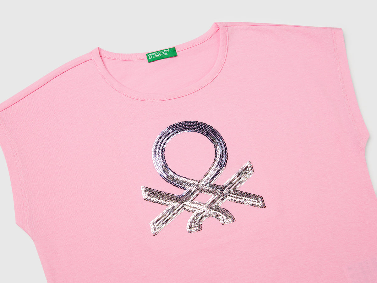T-shirt con paillettes