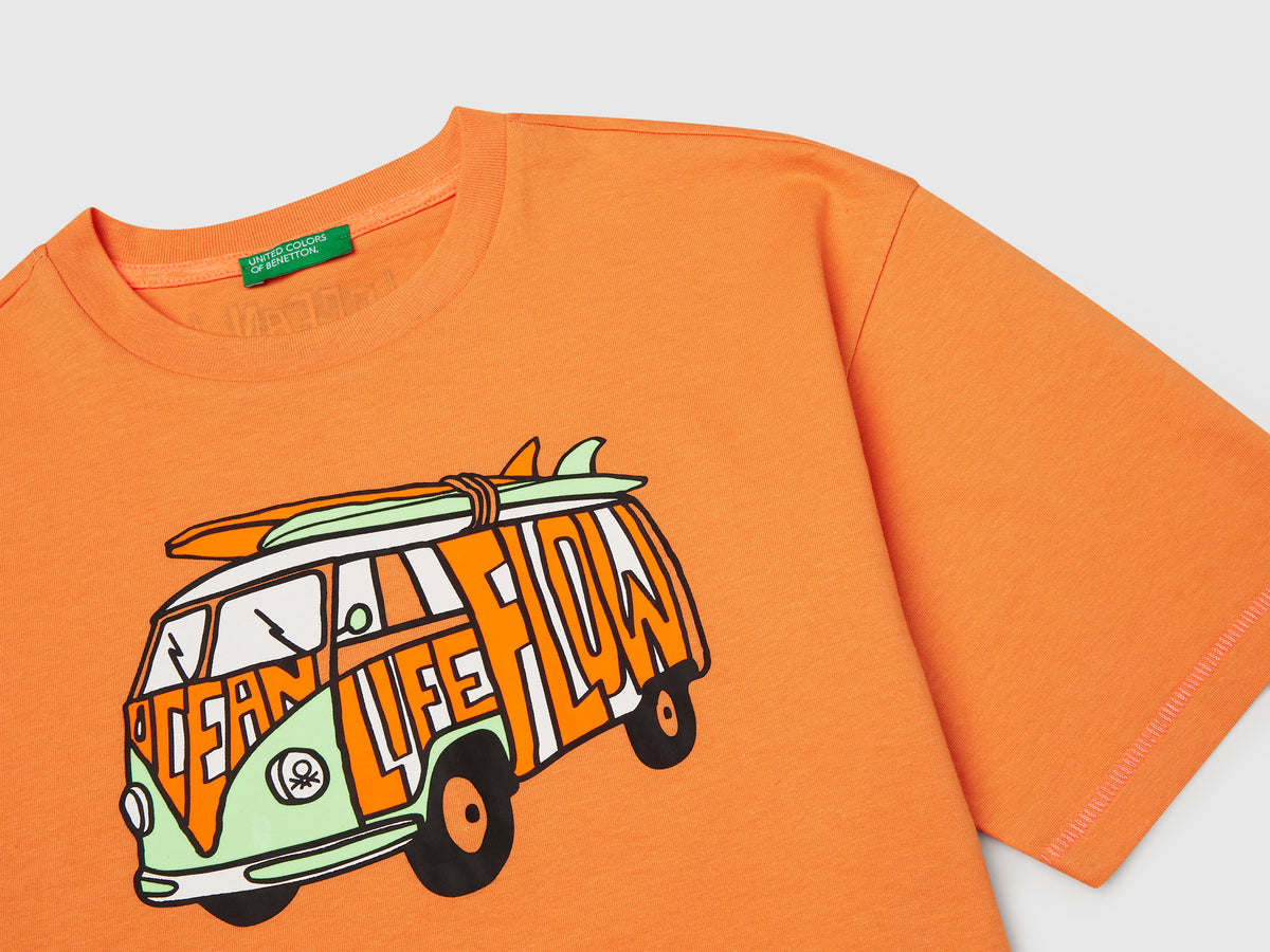 T-shirt con stampa davanti e dietro