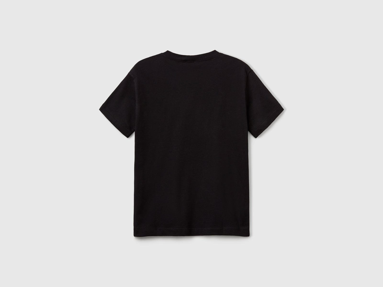 Maglietta in cotone con stampa da bambino nero 2 | Benetton Outlet