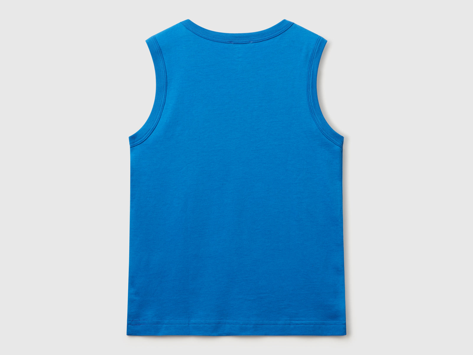 Canotta 100% cotone bio con logo da bambino blu 2 | Benetton Outlet