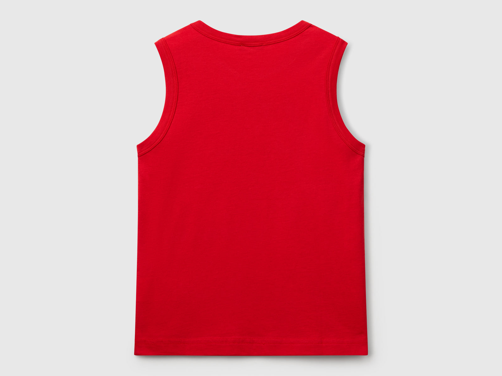 Canotta 100% cotone bio con logo da bambino rosso 2 | Benetton Outlet