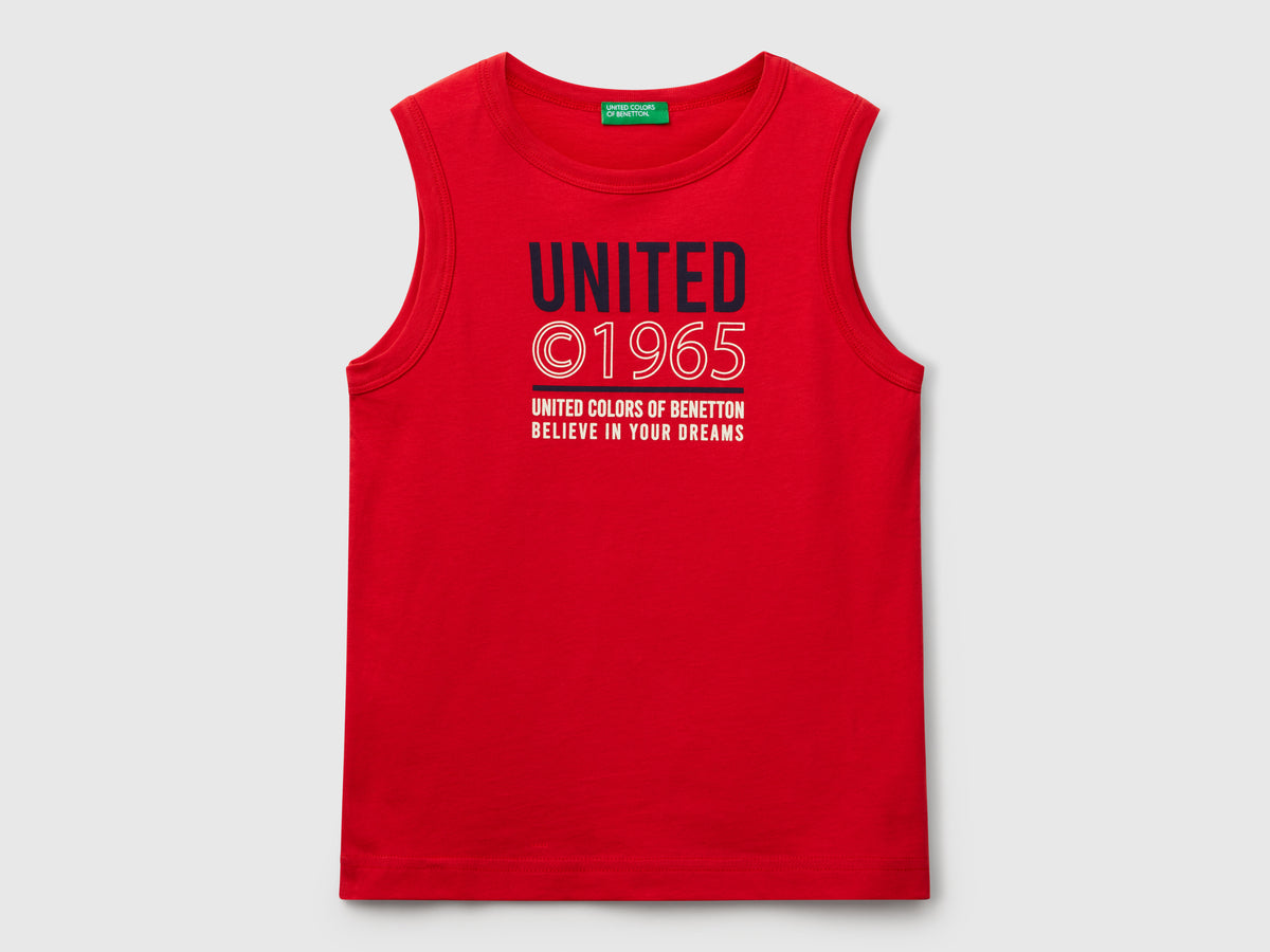 Canotta 100% cotone bio con logo