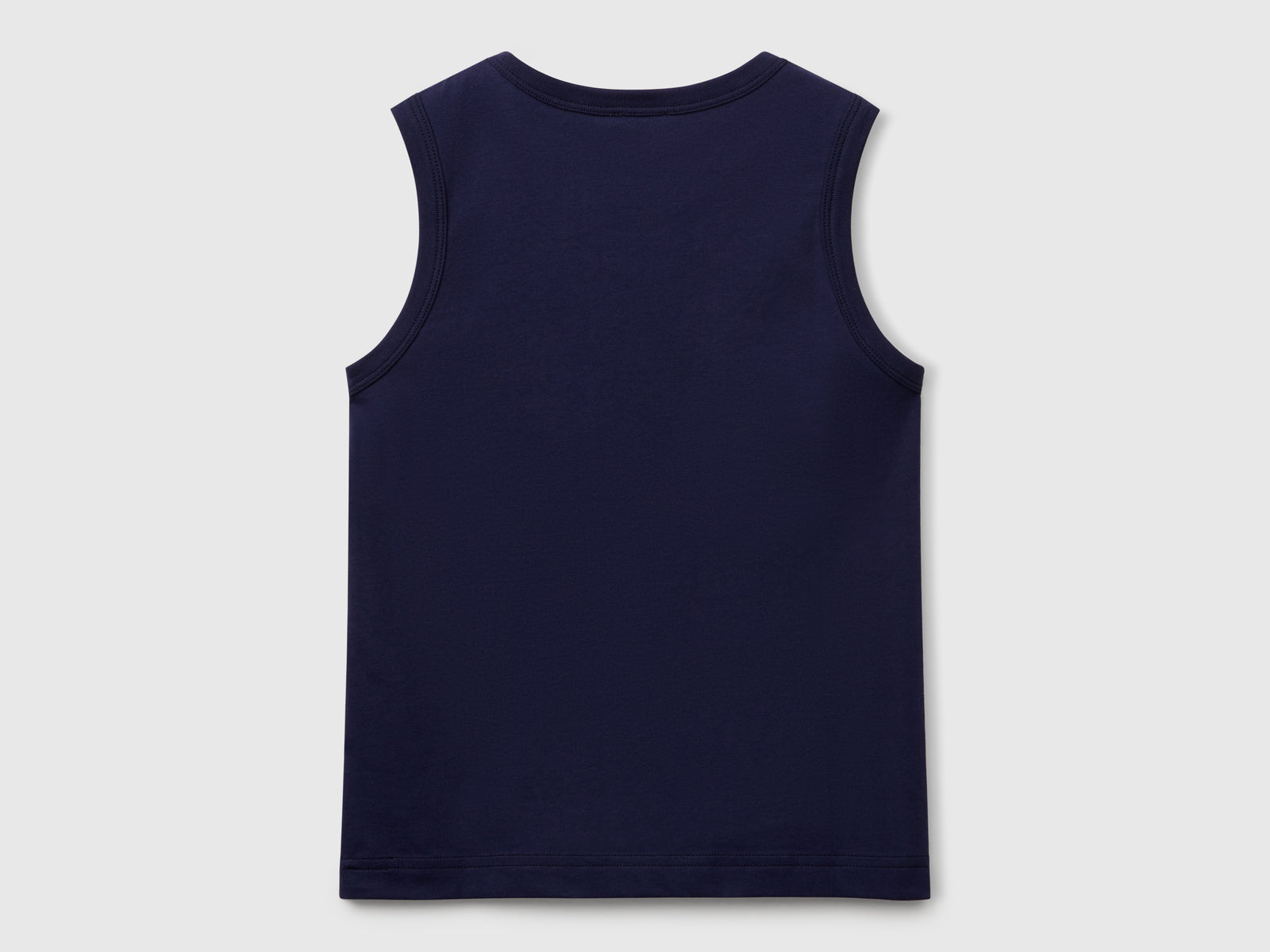 Canotta 100% cotone bio con logo da bambino blu scuro 2 | Benetton Outlet