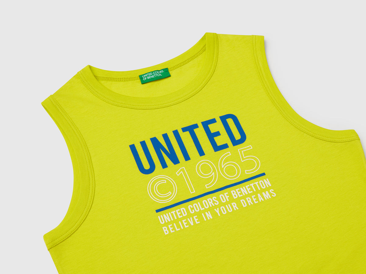 Canotta 100% cotone bio con logo