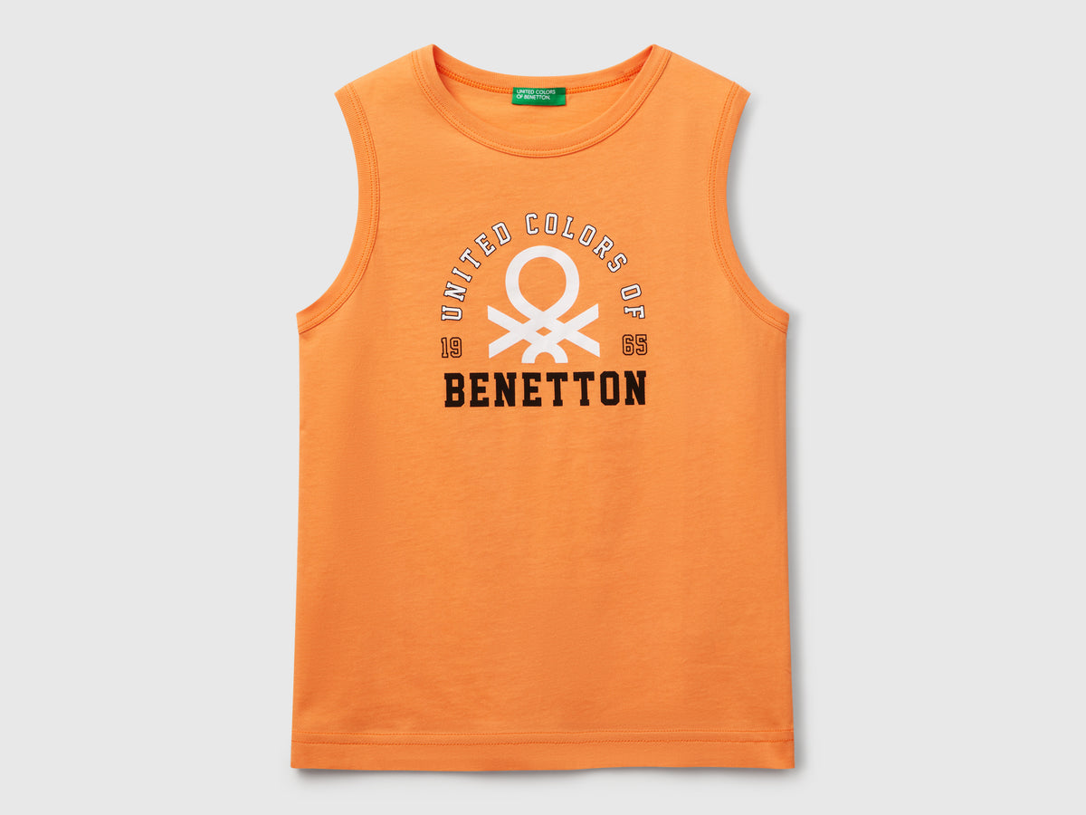 Canotta 100% cotone bio con logo