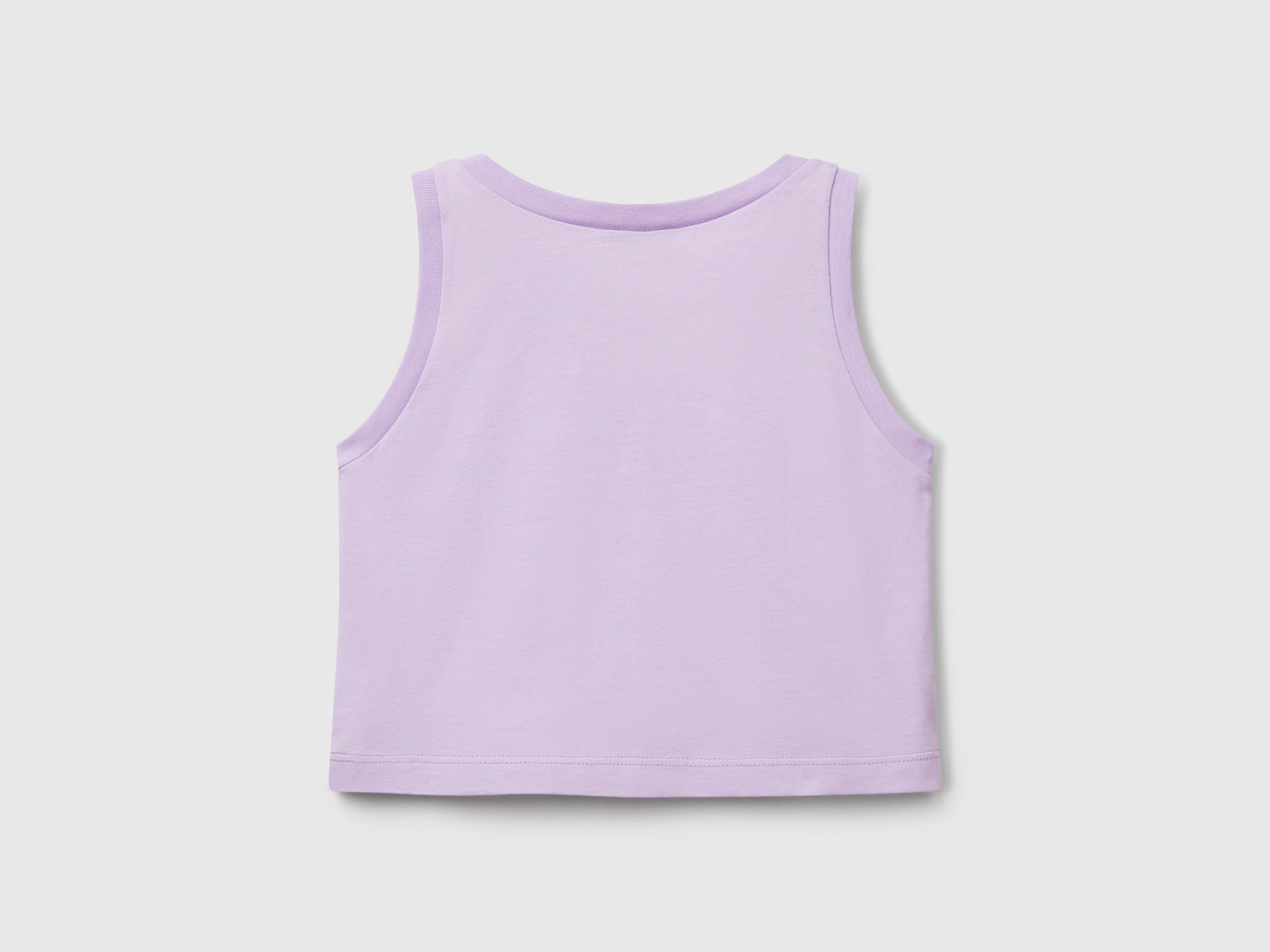 Canotta con stampa logo glitter da bambina lilla 2 | Benetton Outlet
