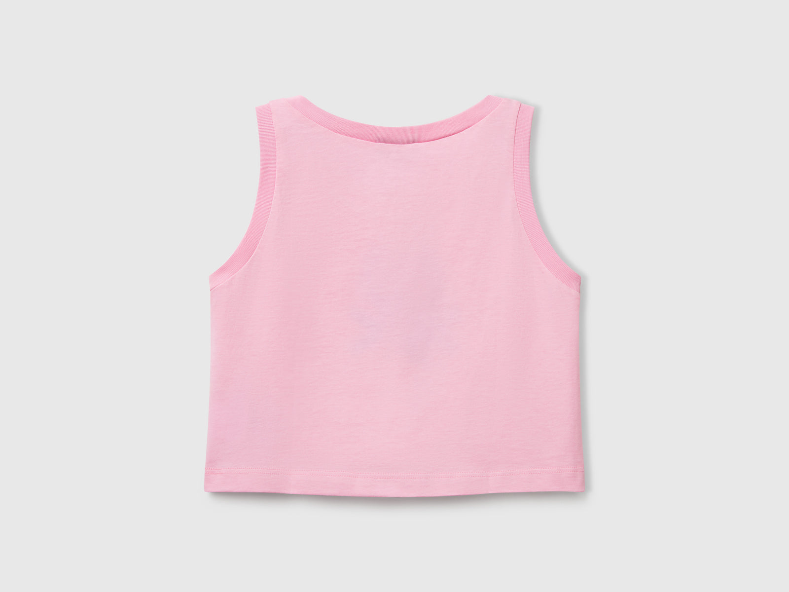 Canotta con stampa logo glitter da bambina rosa 2 | Benetton Outlet