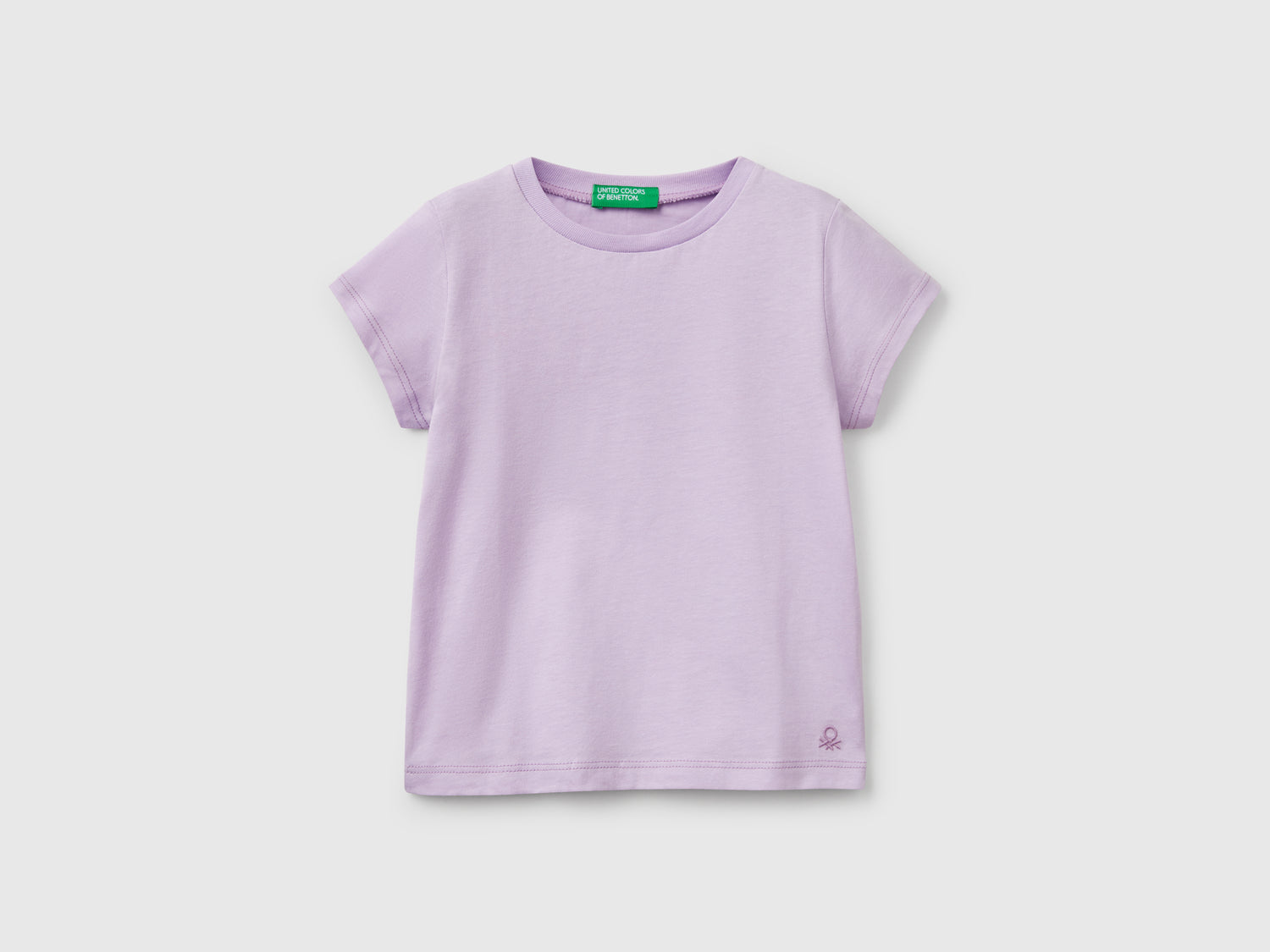 Maglietta a manica corta da bimba lilla | Benetton Outlet