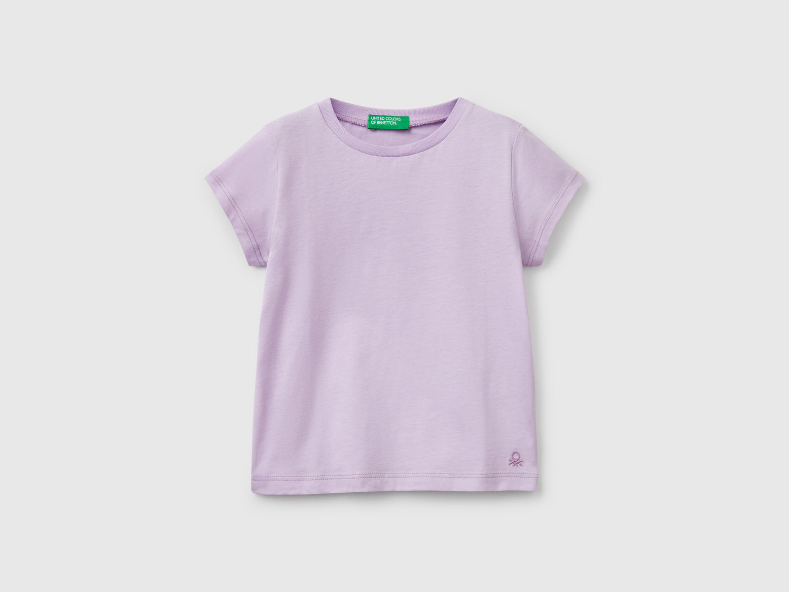 Maglietta a manica corta da bimba lilla | Benetton Outlet