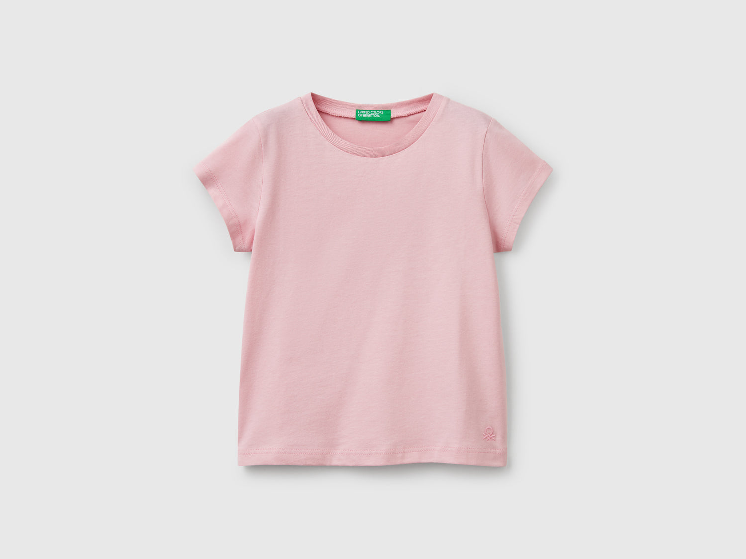 Maglietta a manica corta da bimba rosa | Benetton Outlet