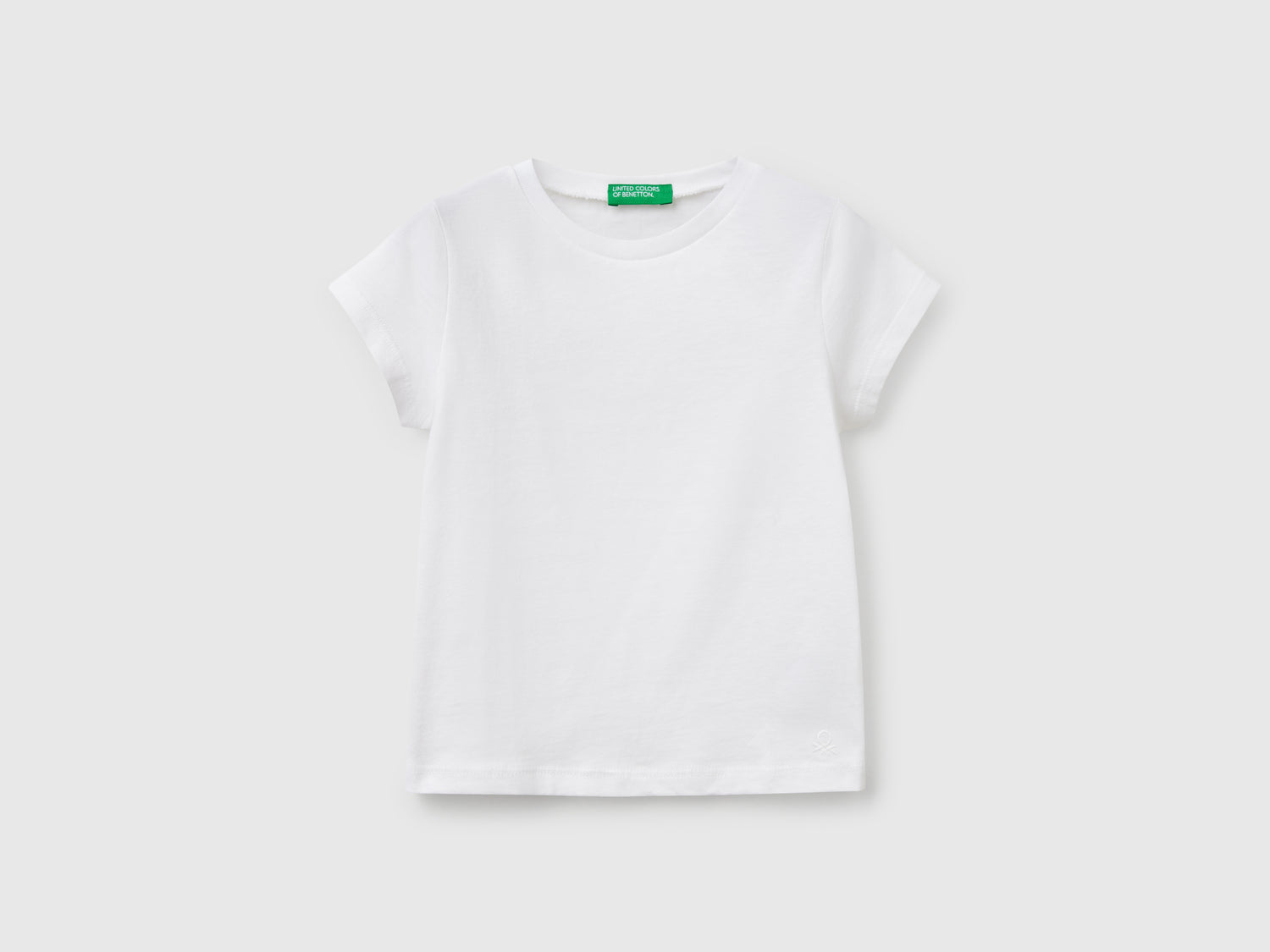 Maglietta a manica corta da bimba bianco | Benetton Outlet