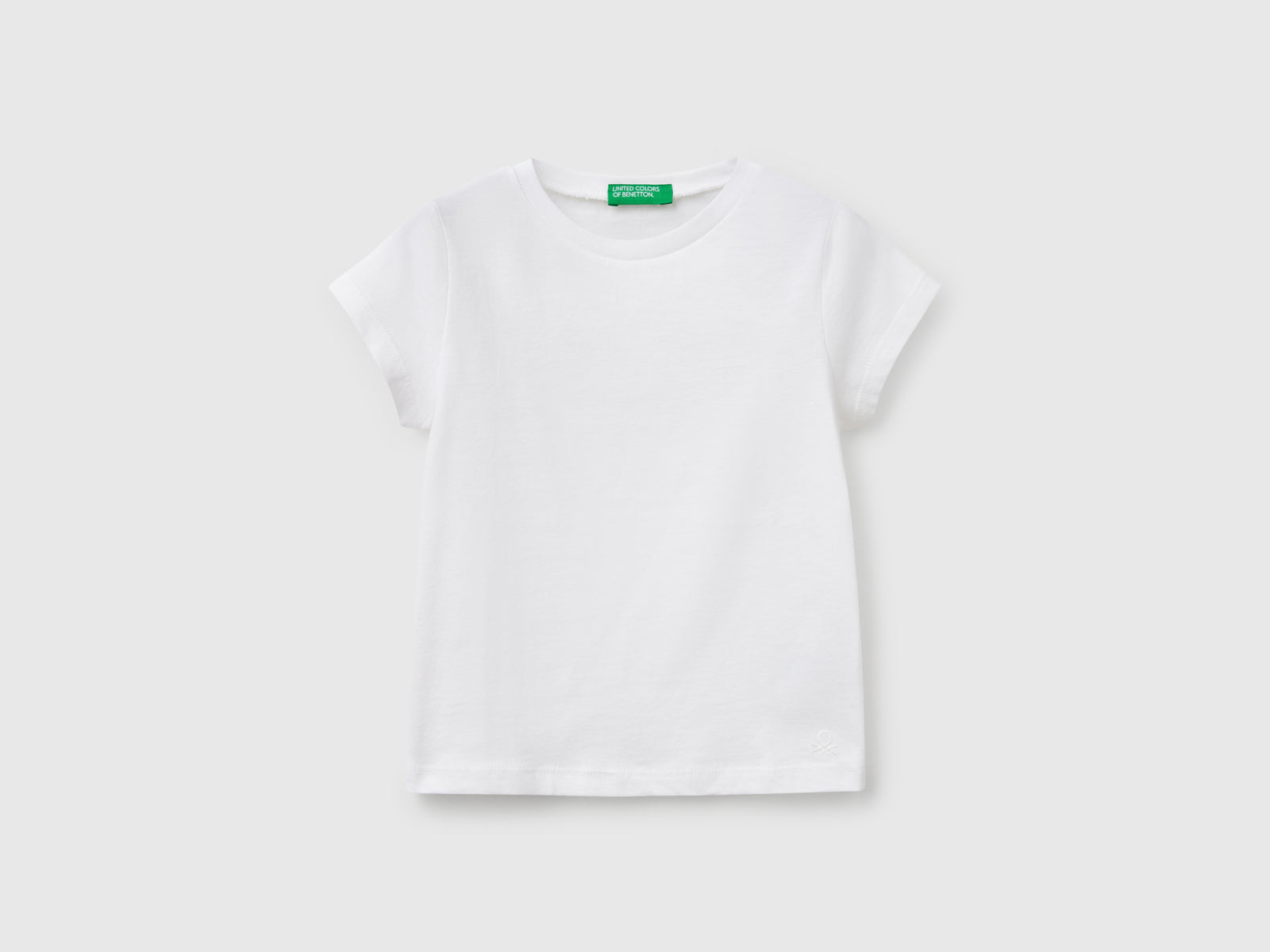 Maglietta a manica corta da bimba bianco | Benetton Outlet