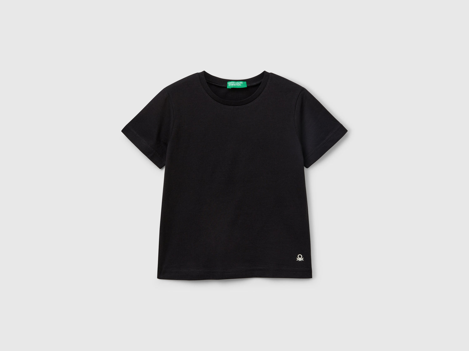 T-shirt in puro cotone da bimbo nero | Benetton Outlet