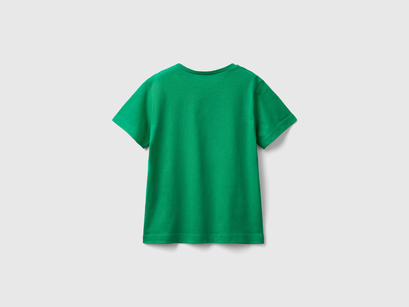 T-shirt in puro cotone da bimbo verde 2 | Benetton Outlet