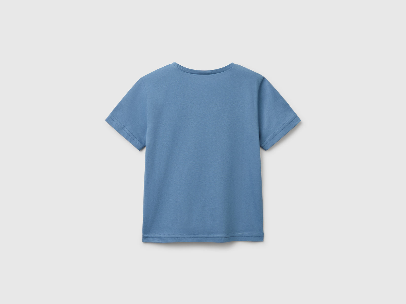 T-shirt in puro cotone da bimbo azzurro 2 | Benetton Outlet