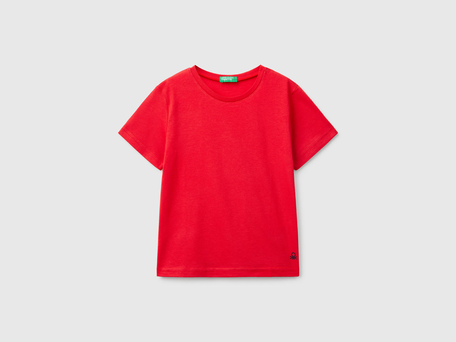 T-shirt in puro cotone da bimbo rosso | Benetton Outlet