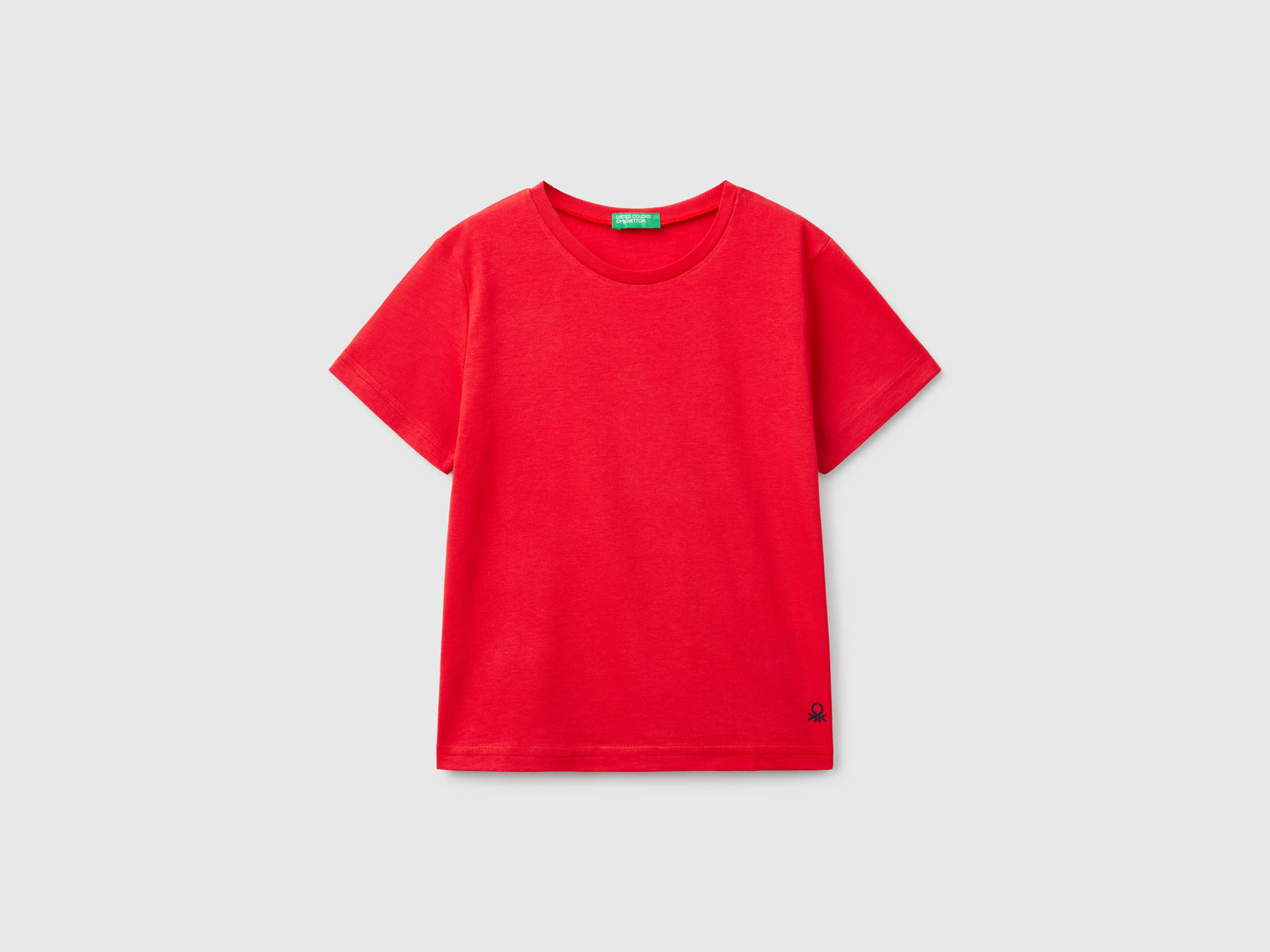 T-shirt in puro cotone da bimbo rosso | Benetton Outlet