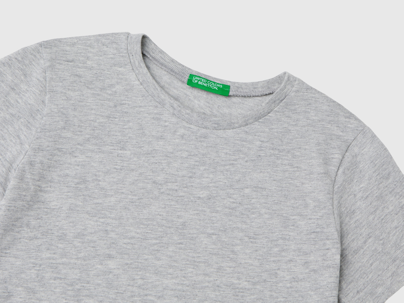 T-shirt in puro cotone da bimbo grigio chiaro 3 | Benetton Outlet