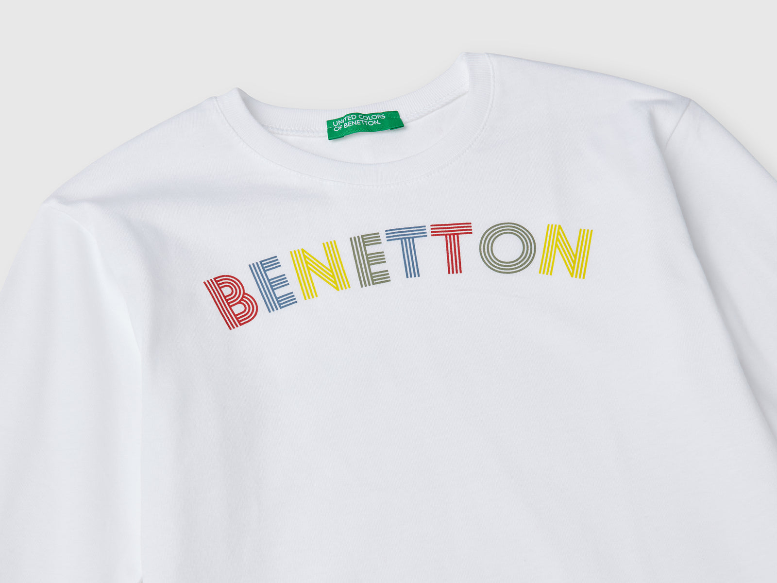 T-shirt in cotone da bimbo bianco 3 | Benetton Outlet