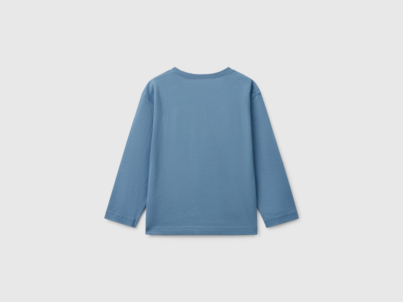 T-shirt in cotone da bimbo azzurro 2 | Benetton Outlet