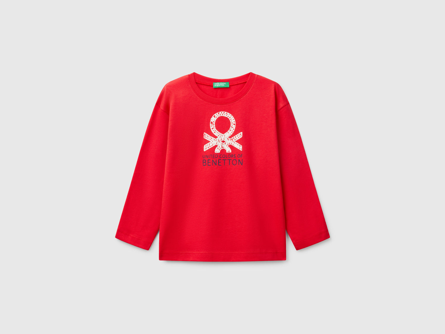 T-shirt in cotone da bimbo rosso | Benetton Outlet