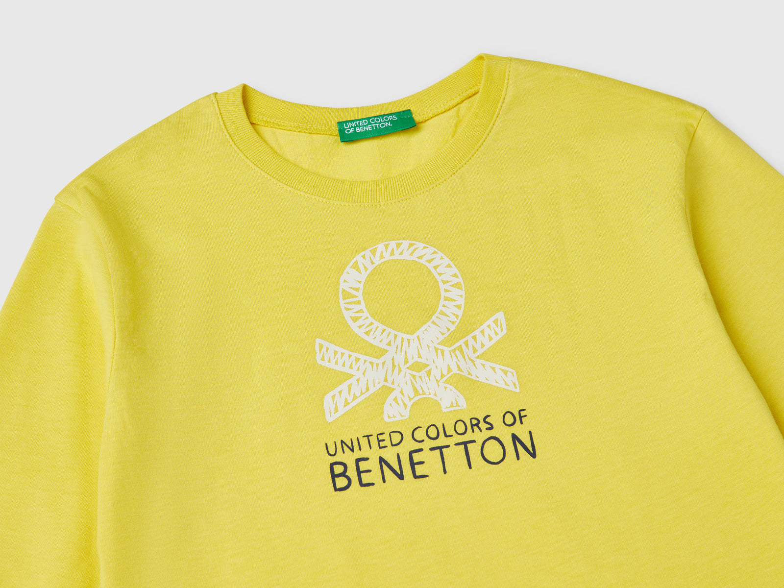 T-shirt in cotone da bimbo lime 3 | Benetton Outlet