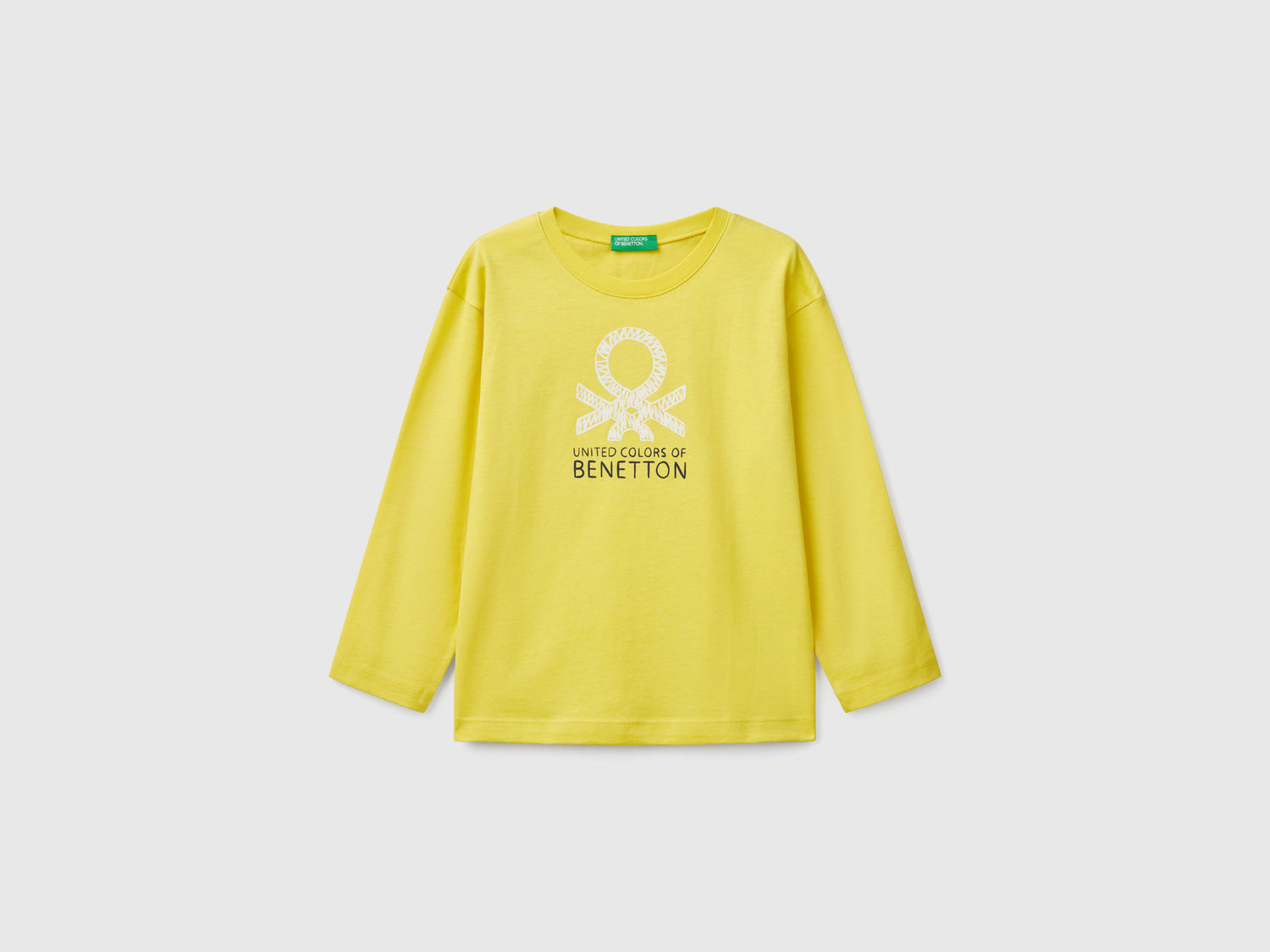 T-shirt in cotone da bimbo lime | Benetton Outlet