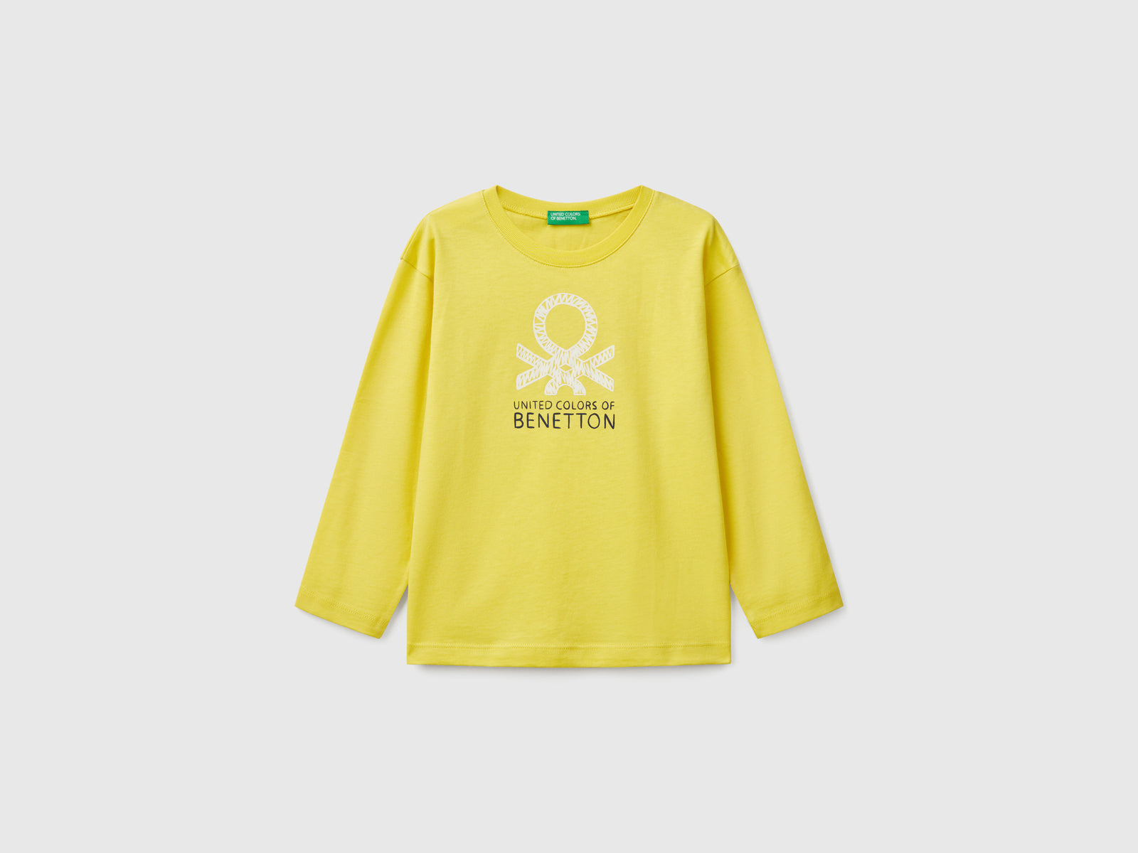 T-shirt in cotone da bimbo lime | Benetton Outlet