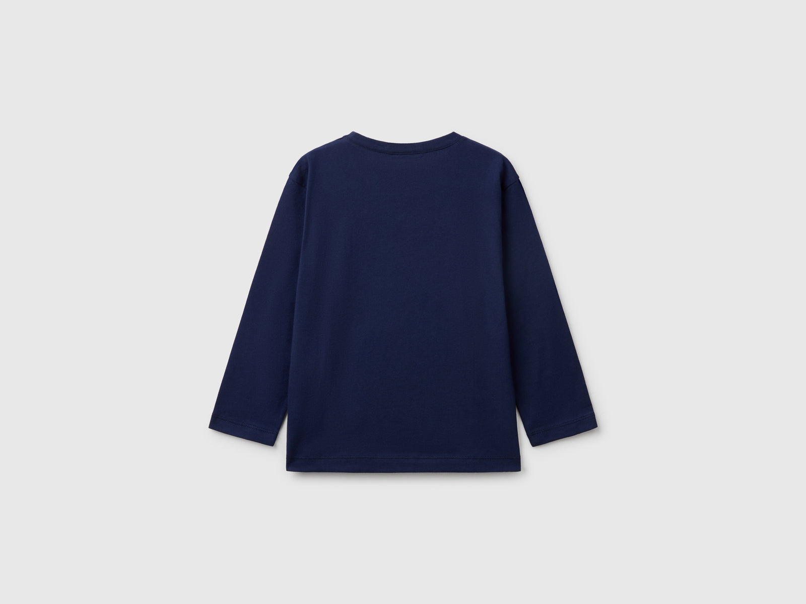T-shirt in cotone da bimbo blu scuro 2 | Benetton Outlet