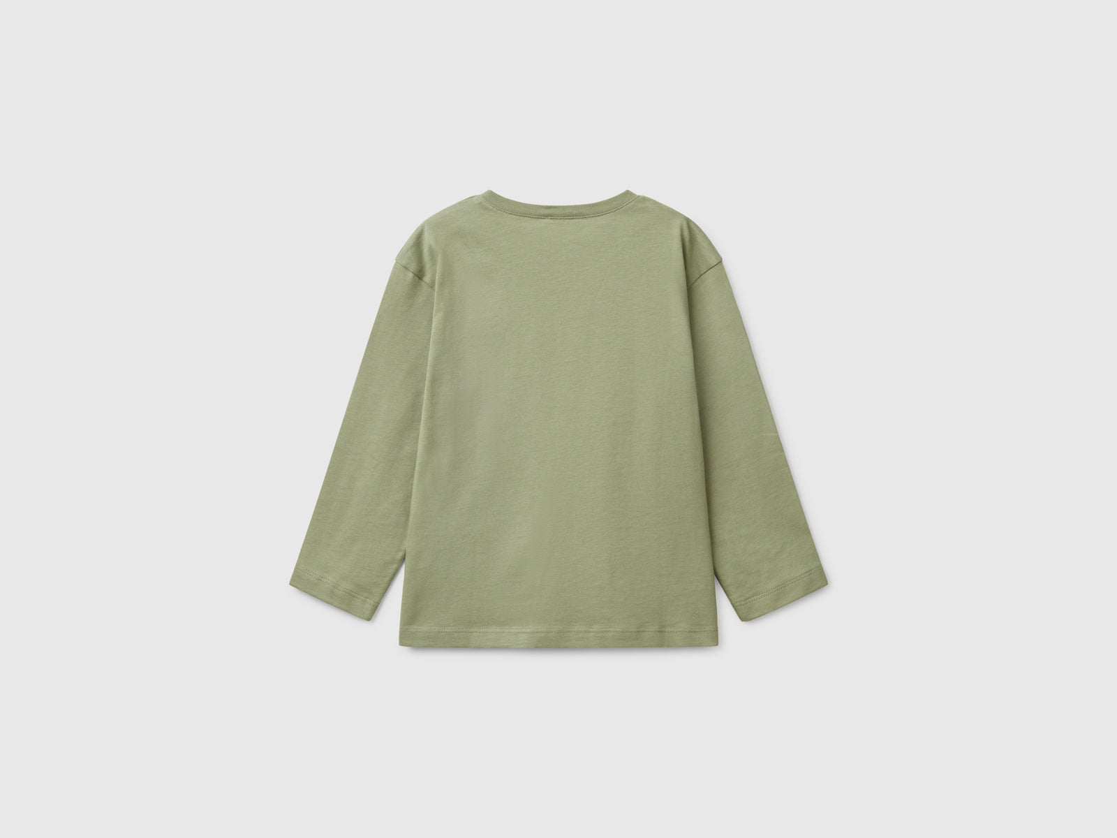 T-shirt in cotone da bimbo verde oliva 2 | Benetton Outlet