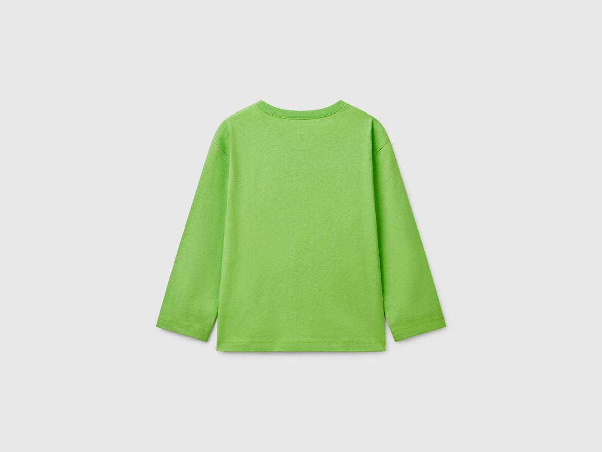 T-shirt manica lunga in cotone
