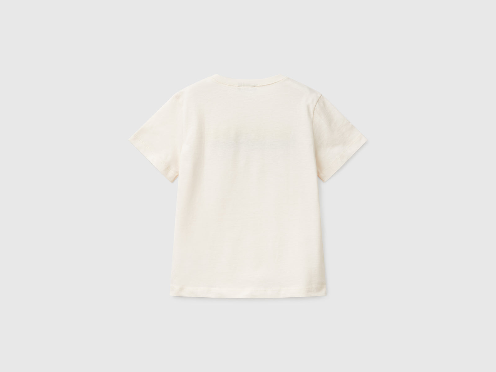 Maglietta con stampa logo da bimbo bianco panna 2 | Benetton Outlet