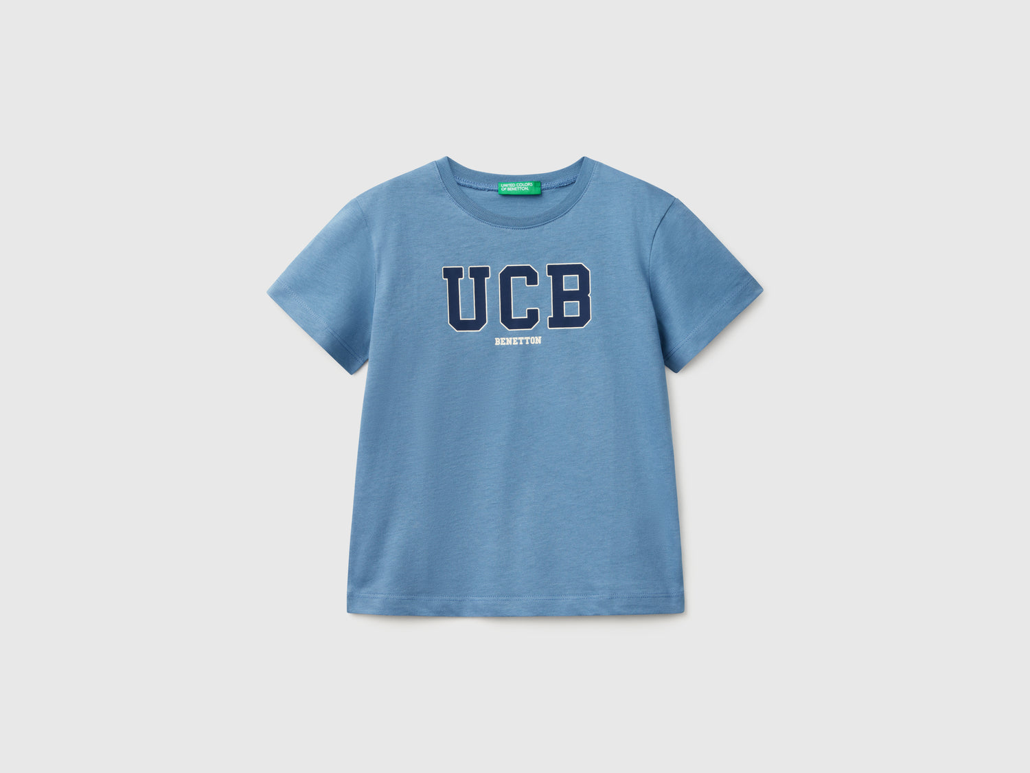 Maglietta con stampa logo da bimbo azzurro | Benetton Outlet