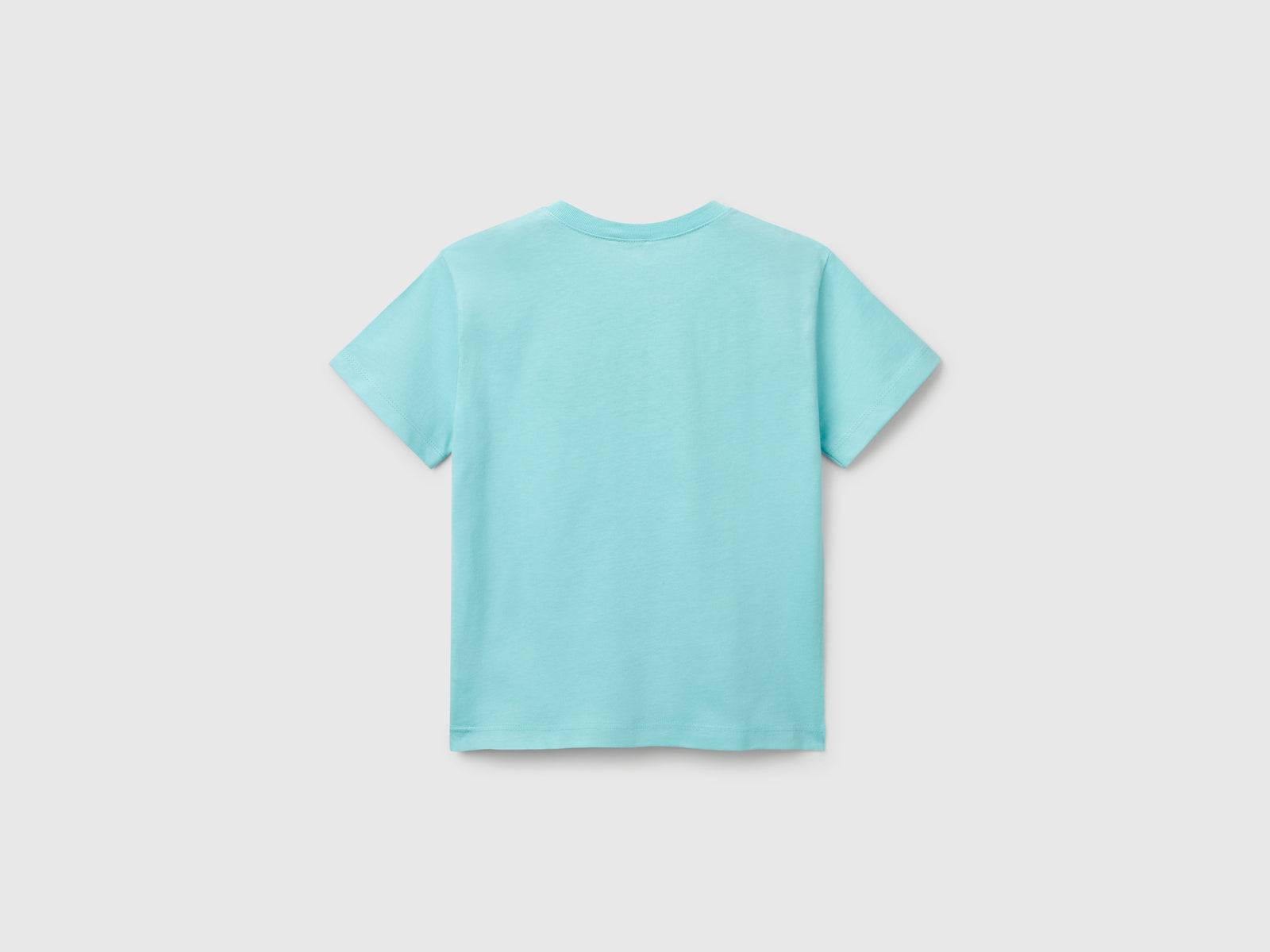 Maglietta con stampa logo da bimbo turchese 2 | Benetton Outlet